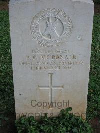 Dar Es Salaam War Cemetery - McDonald, P G